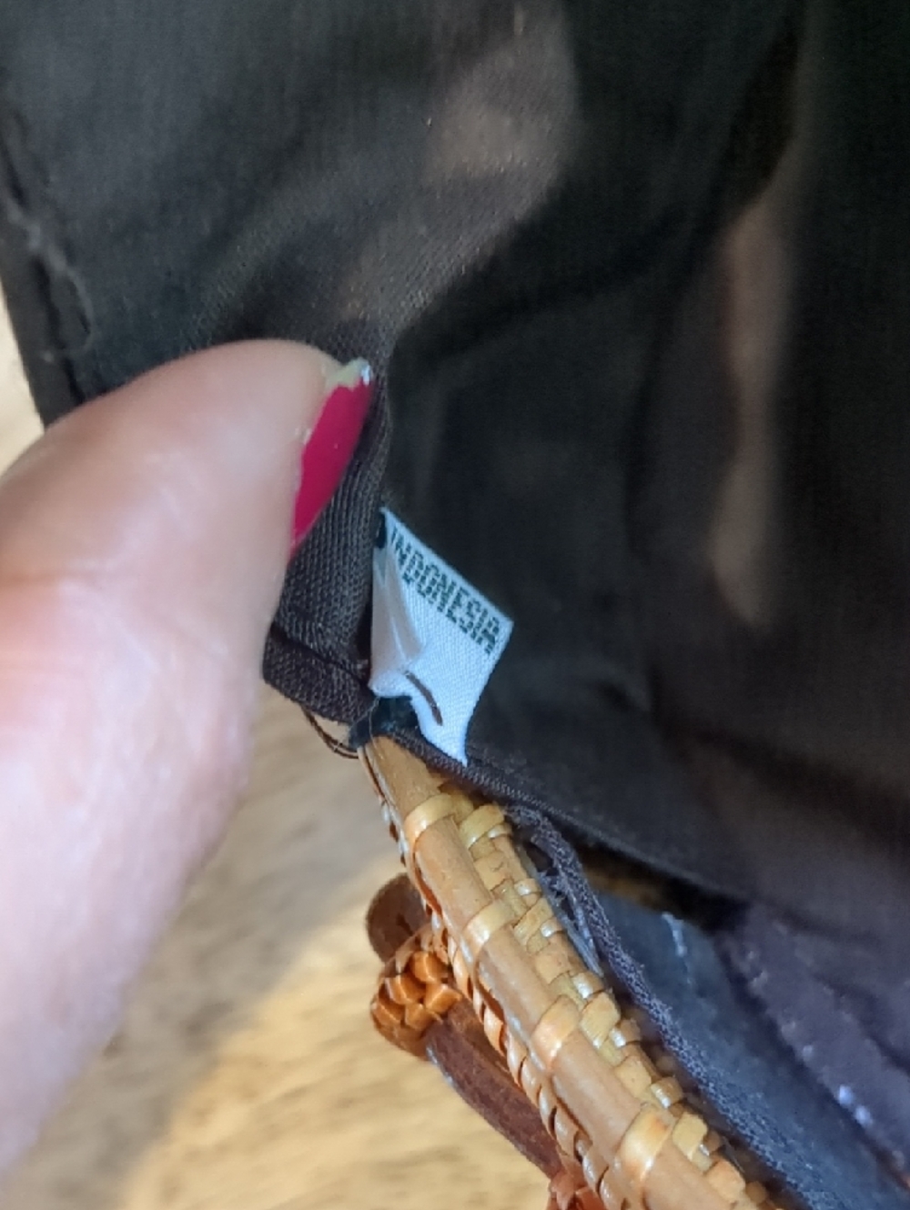 Woven Round Crossbody Bag in Natural Tan - Picture 9 of 11